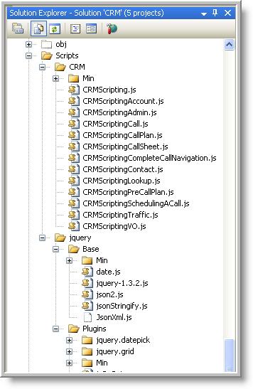 Solution Explorer Folder Structure